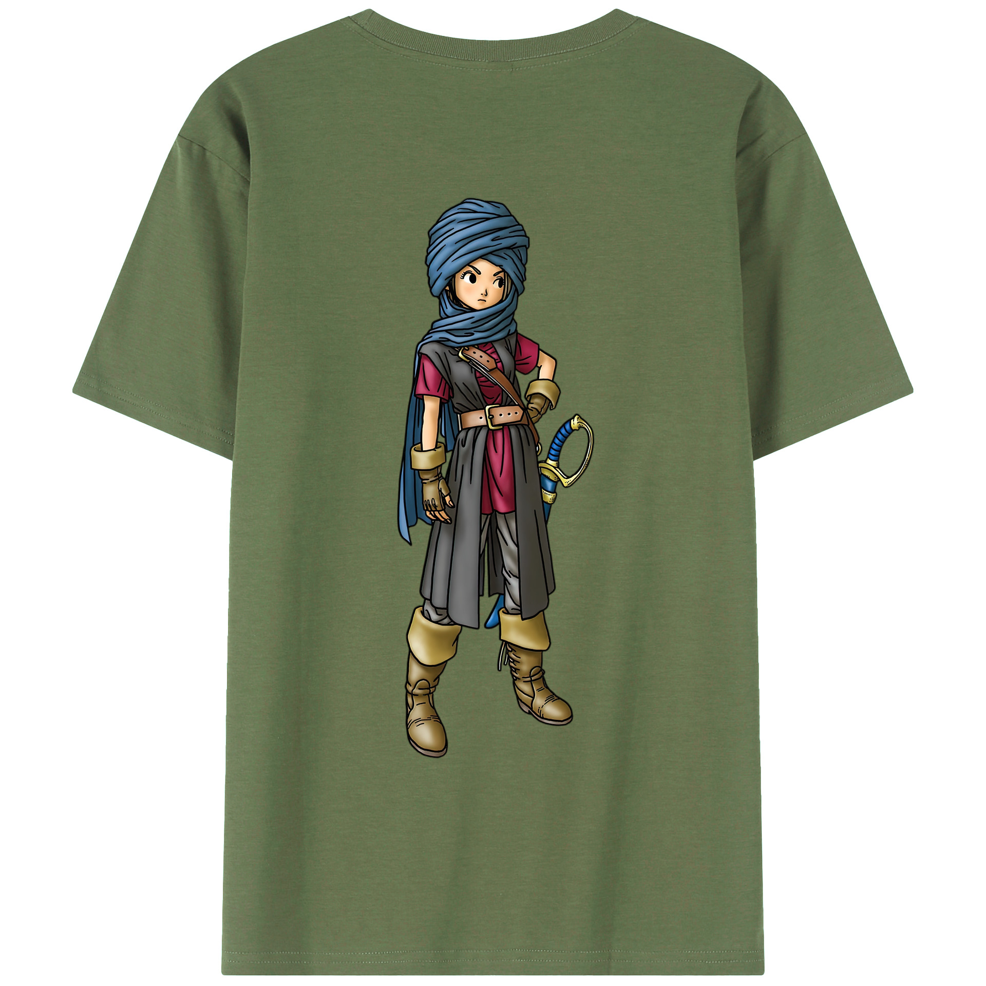 （画像用） ドラゴンクエスト Doragon Kuesuto Dragon Quest 綿100％ メンズ半袖Tシャツ（バックプリント） 通気性